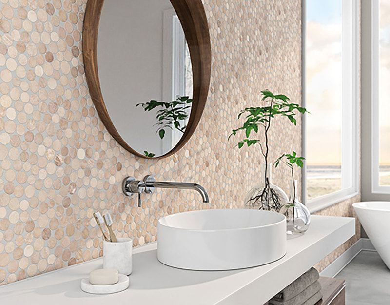 Botany Bay Pebbles Stone Coin Collection - Olive