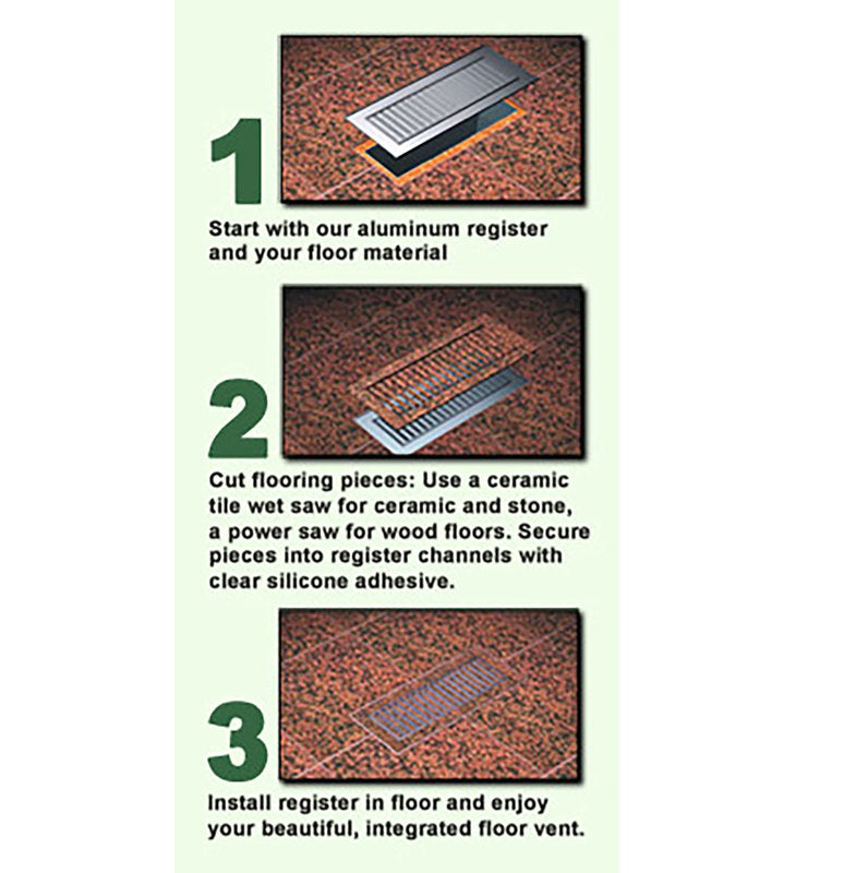 Chameleon Tile Vent Registers 2 and quarter x 12