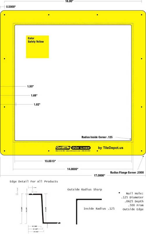 Recess Yellow Ready to Tile 14 x 14