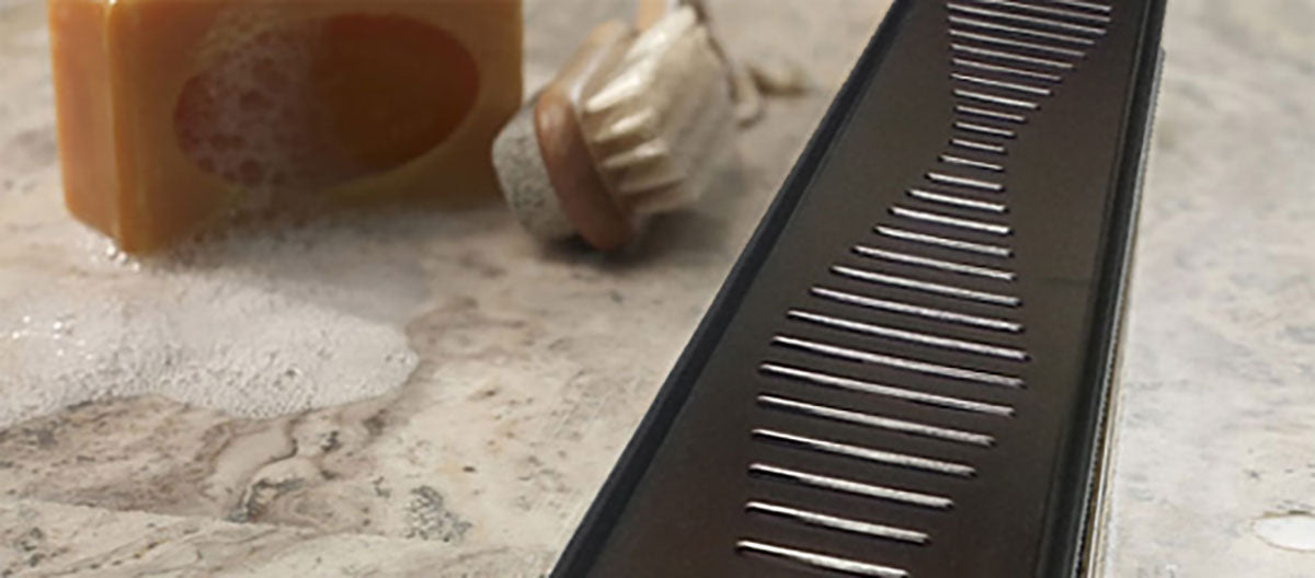 Quartz Flange Edge Linear Drain Sine Wave