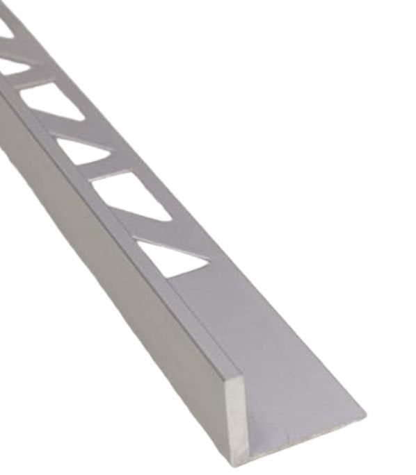 Straight Edge Aluminum Tile Edge Trim - Brushed Aluminum