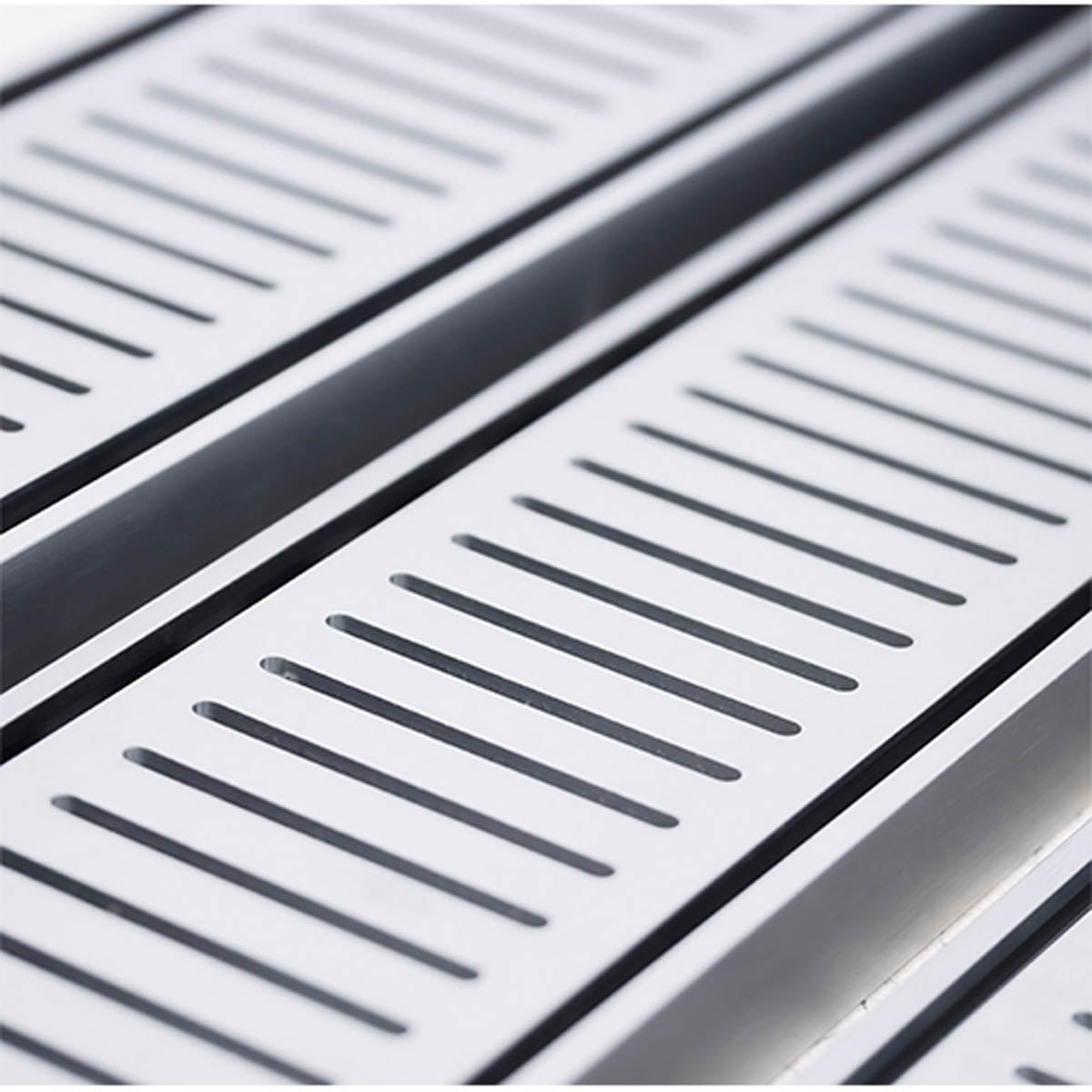 Lauxes Grates Linear shower Drain NeXT Generation - Silver 1ft