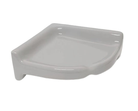 Porcelain Round Corner Shelf - Sterling Silver