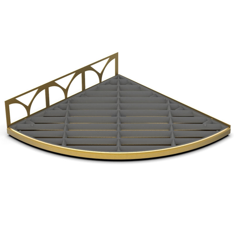 TileWare Structural Surfaces Claddy T-Shelf - Brushed Gold
