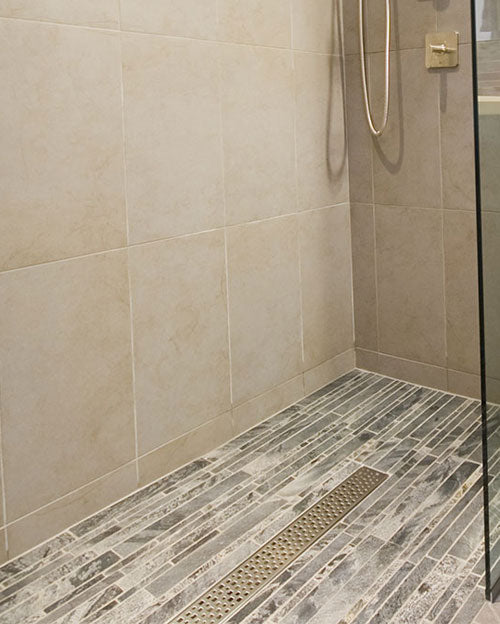 Quartz Linear Shower Drain Stainless Steel Pixel 28