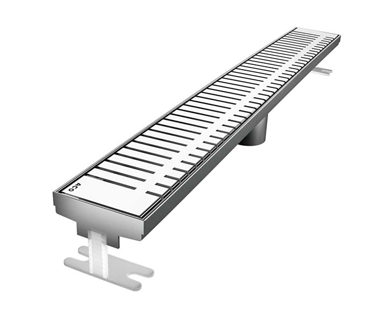 Quartz Linear Shower Drain Piano - Polished Chrome