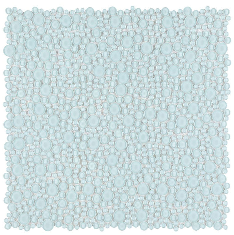 Circular Glass Tile Series - Sky Blue