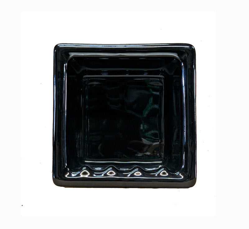 Recessed Soap Dish Porcelain 6 Black Glossy