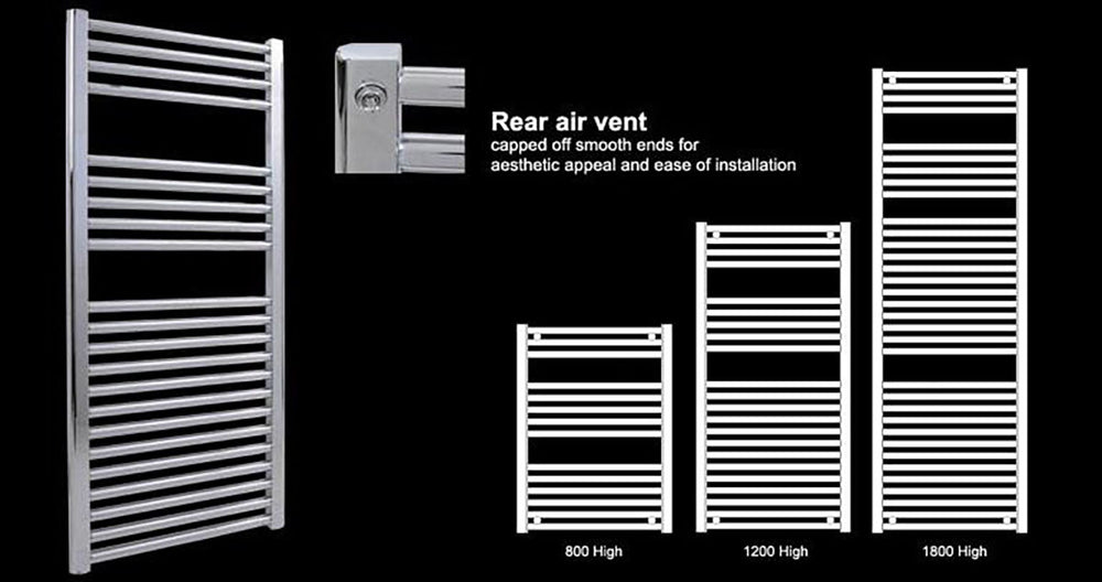 SereneDrains Towel Warmer - Focus 1200 x 500