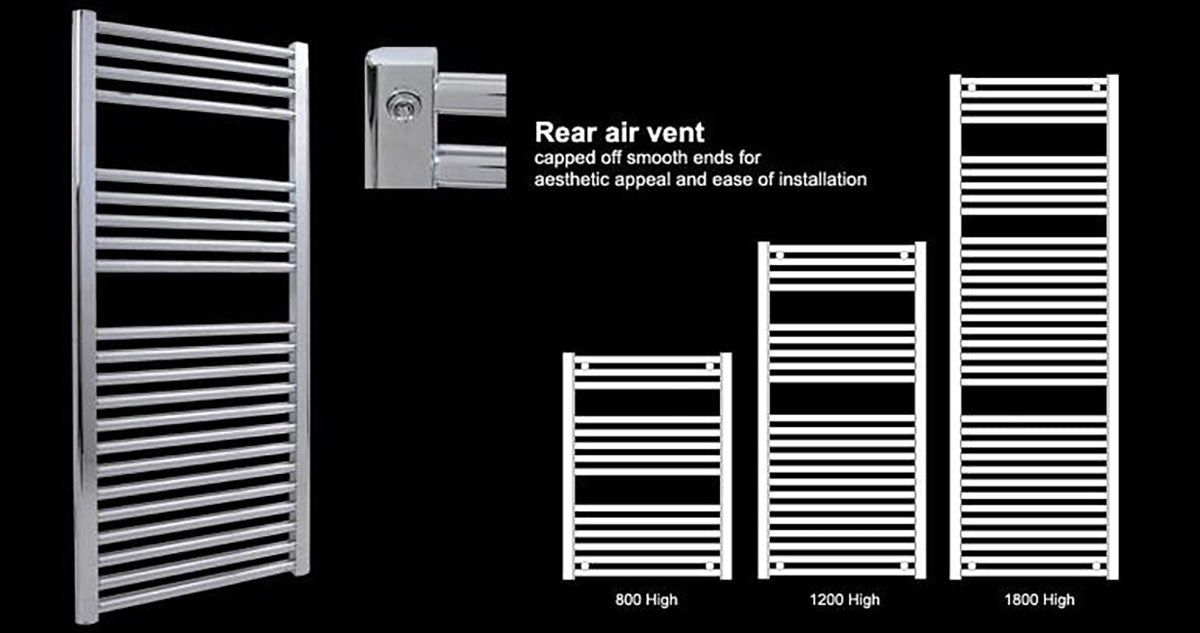 SereneDrains Towel Warmer - Focus 1200 x 500