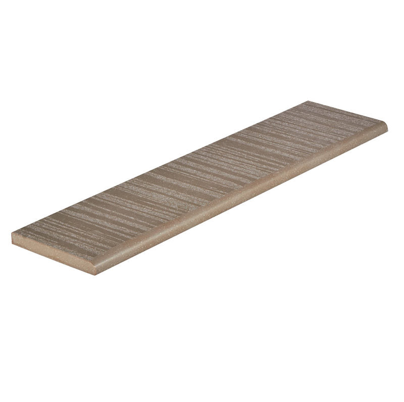 Porcelain Trims Fabric look Matte Bullnose 3 x 12 - Beige Grey