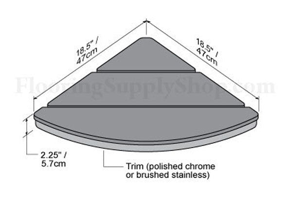 Invisia Bamboo Corner Shower Seat Matte Black