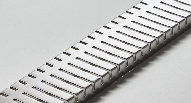 Quartz Linear Shower Drain Piano - Polished Chrome