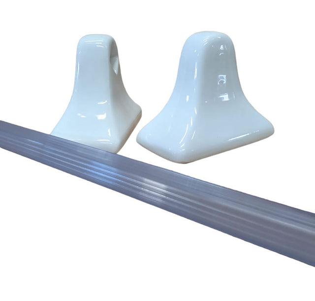 Porcelain Glaze Towel Bar White Glossy