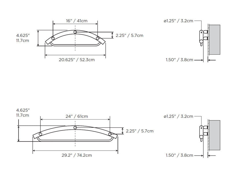 Invisia 2-in-1 Towel Bar with Integrated Grab Bar 24