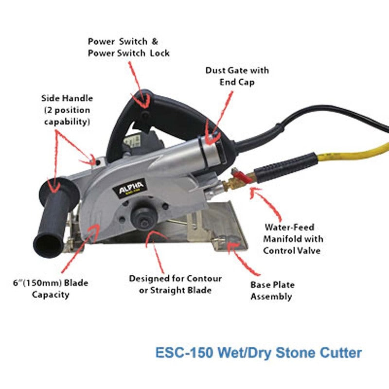 Alpha Electric Wet Dry Stone Cutter ESC-150
