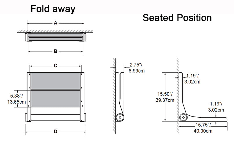 Invisia Bamboo SerenaSeat Fold Down Seat 18 ORB