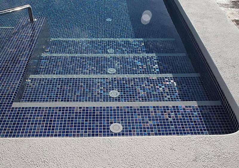 Pool Tile Reflections 1 x 1 Series - Cobalt