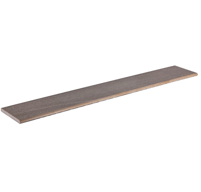 Porcelain Trims Limestone look Matte Bullnose 4 x 24 - Grey