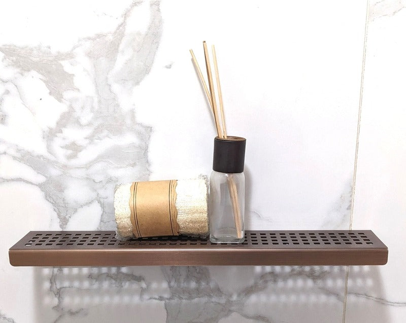 SereneDrains Shower Shelf Stainless Steel - Traditional Square - ORB