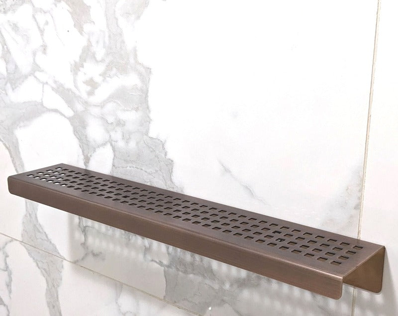 SereneDrains Shower Shelf Stainless Steel - Traditional Square - ORB