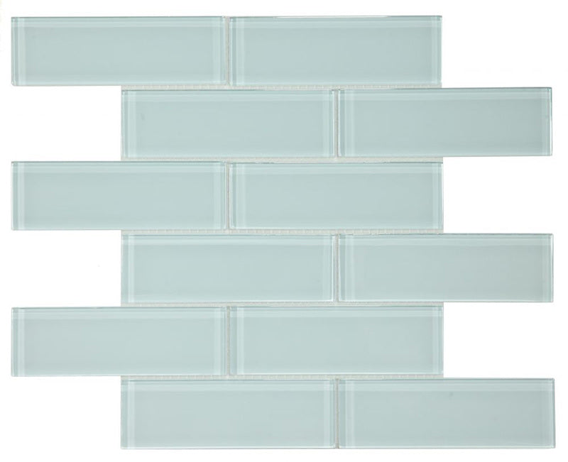 Mosaic Linear Glass Tiles Turquoise 2 x 6