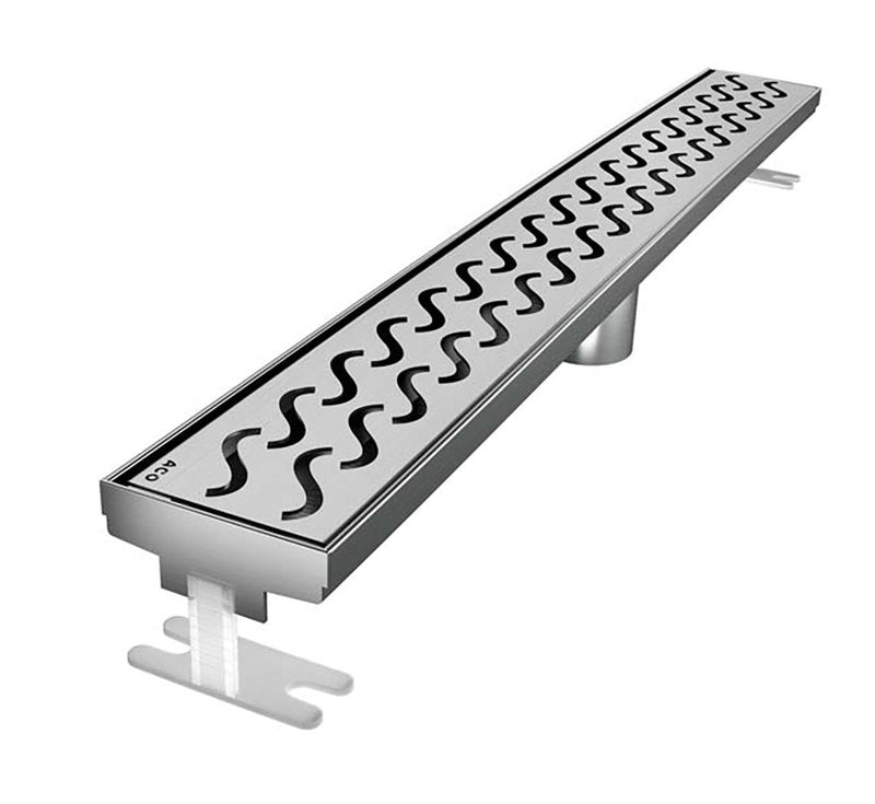 Quartz Linear Shower Drain Brushed Stainless - Hawaii 40