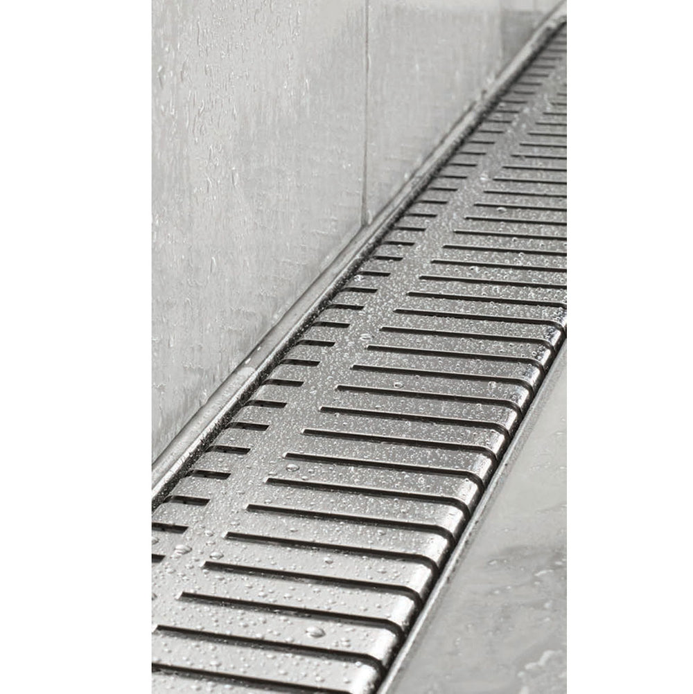 Quartz Linear Shower Drain Brushed Stainless - Piano 36