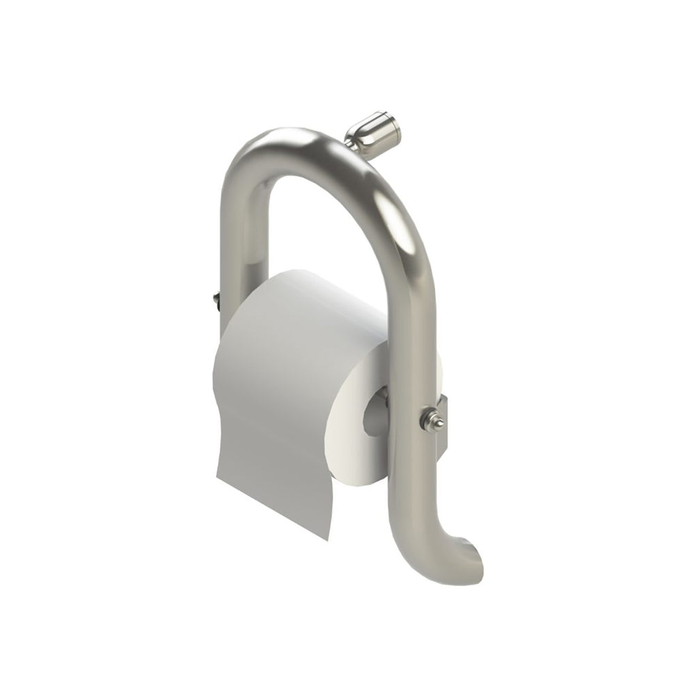 Invisia 2-in-1 Toilet Roll Holder with Integrated Grab Bar