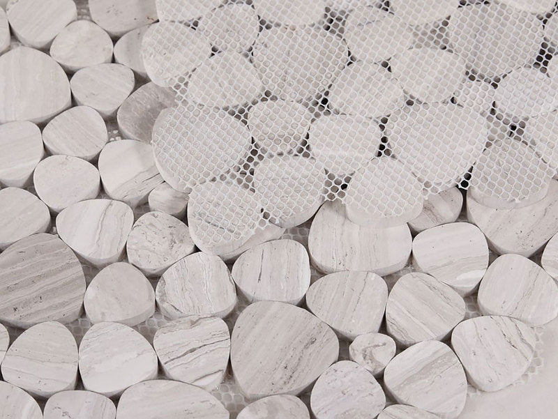Mosaics Haisa Marble Pebble look - Grey