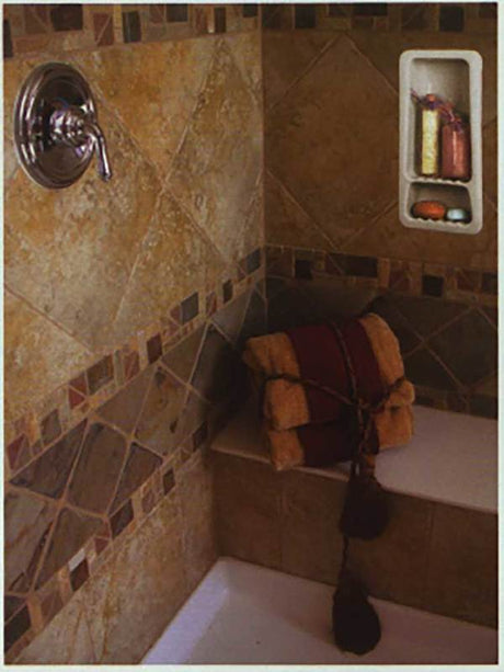 Recessed Shampoo Soap Porcelain Narrow Sterling Silver Glossy