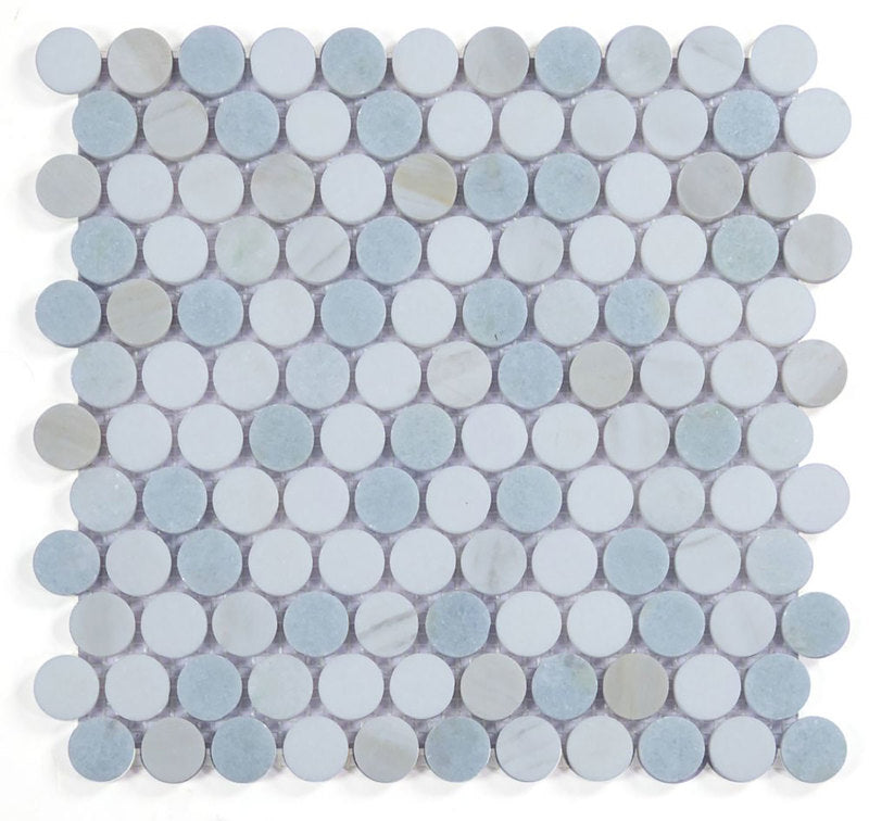 Mosaics Marble Penny Series - Blue Sky