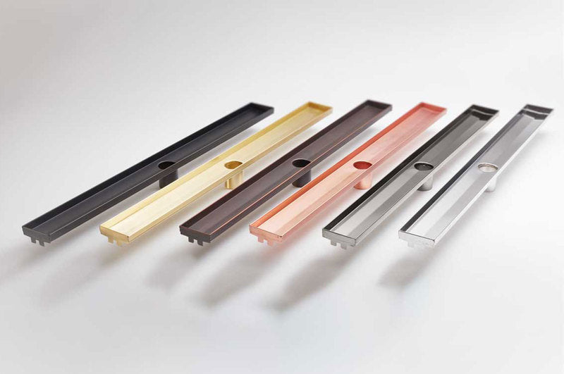 Quartz Linear Shower Drain Oil-Rubbed Bronze - Linear Wedge 36