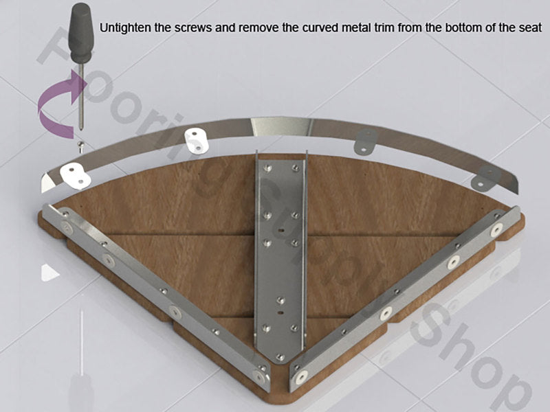 Invisia Bamboo Corner Shower Seat Polished Chrome