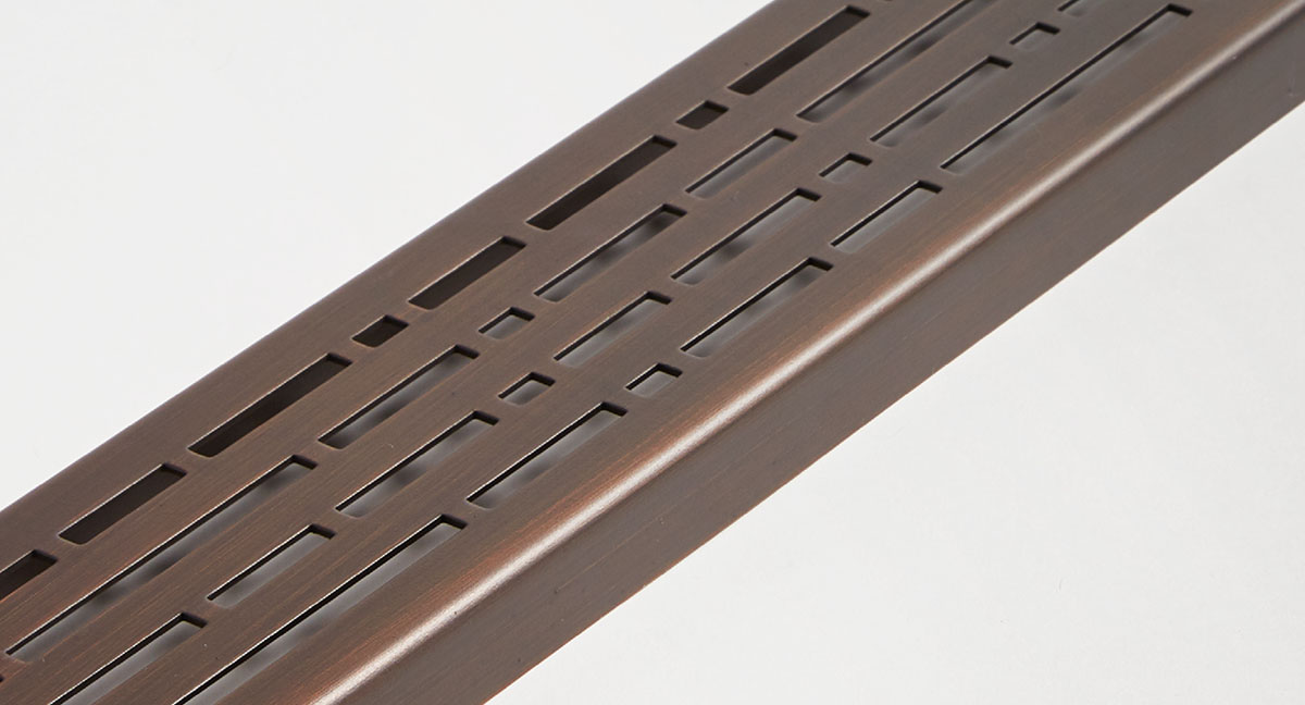 Quartz Linear Shower Drain Oil-Rubbed Bronze - Mix 55