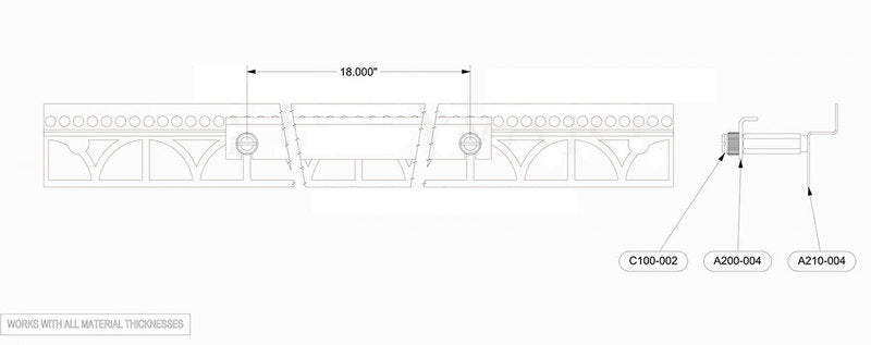 TileWare PermaTile Fastener for 24 Grab Bar 'Z' Fastener - PT100-509