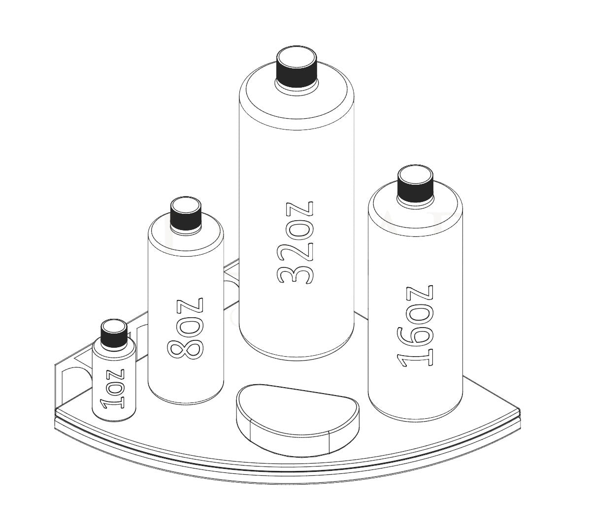 TileWare Structural Surfaces Claddy T-Shelf - Oil Rub Bronze