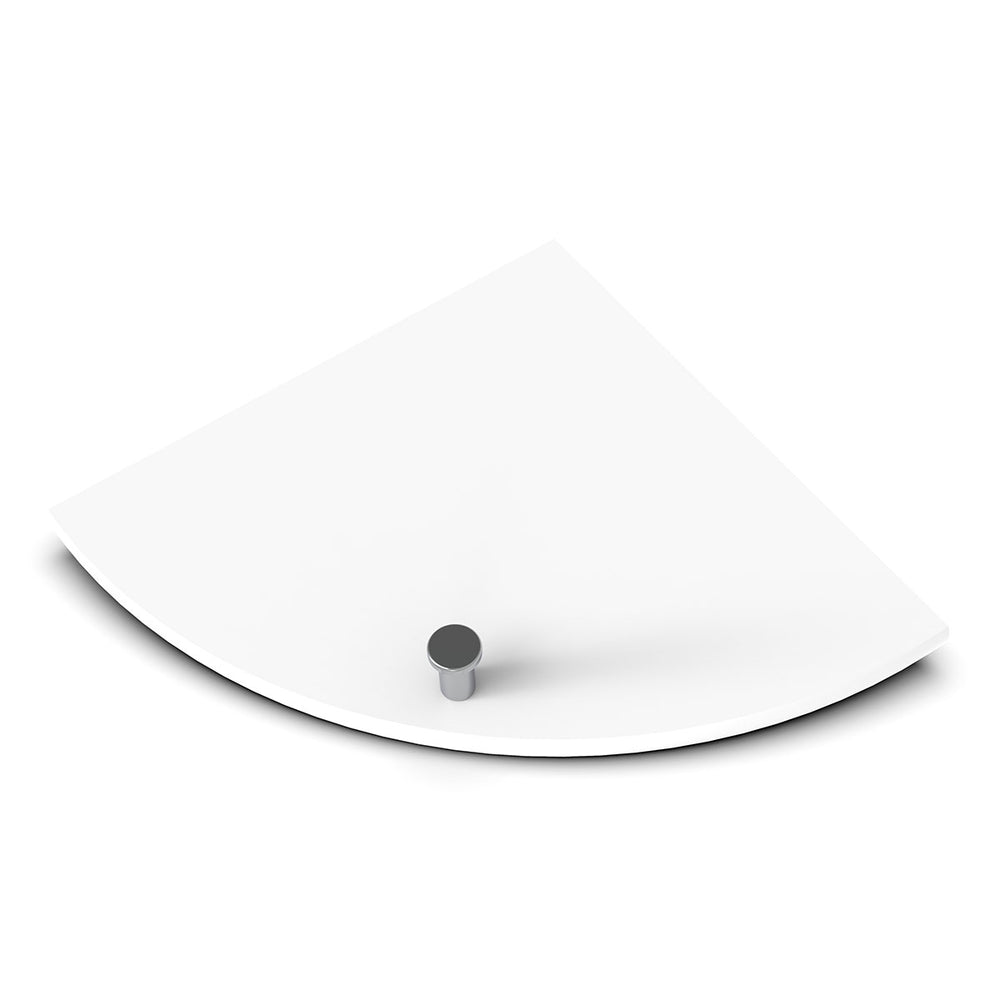 TileWare Boundless Shelving Solutions 9 inch Corner Shelf Super White