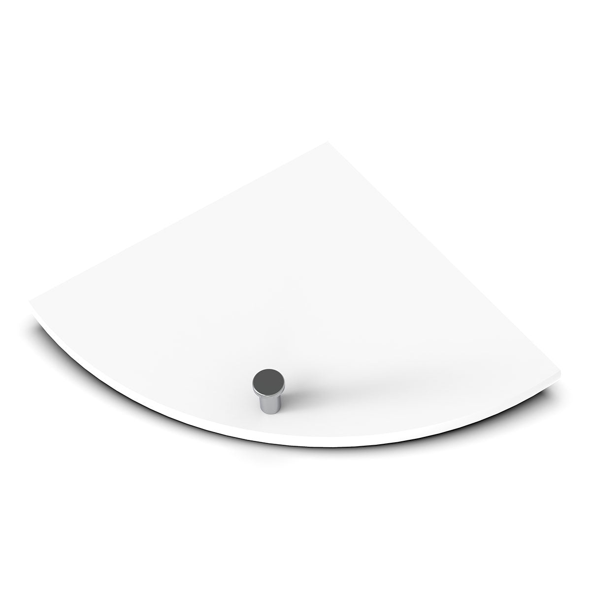 TileWare Boundless Shelving Solutions 9 inch Corner Shelf Super White