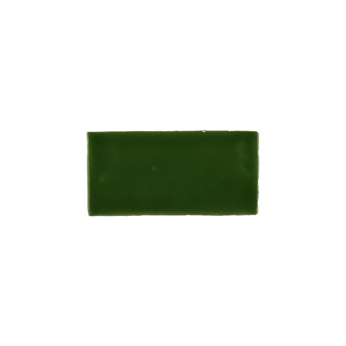 Glossy green turtle ceramic subway tile with handcrafted Spanish artisan texture