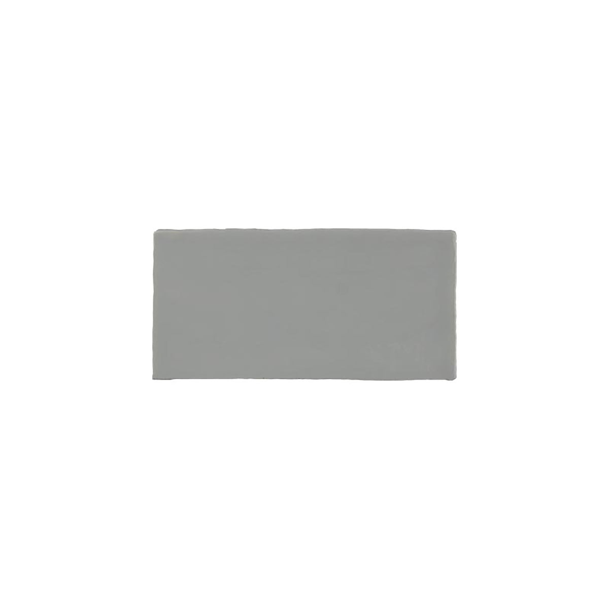 Glossy light blue ceramic subway tile with handcrafted Spanish artisan detailing