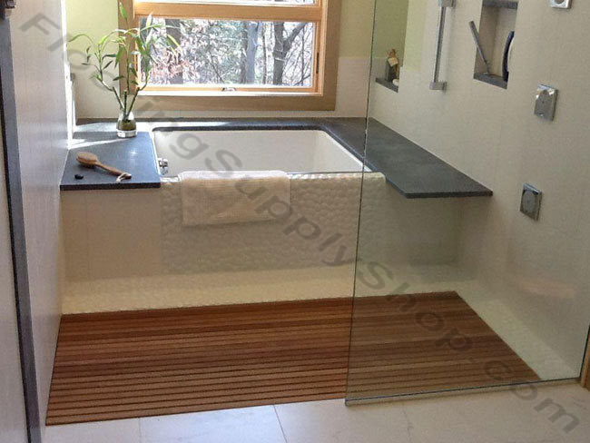 Teak Wood Mat Round Corners 30' x 30'