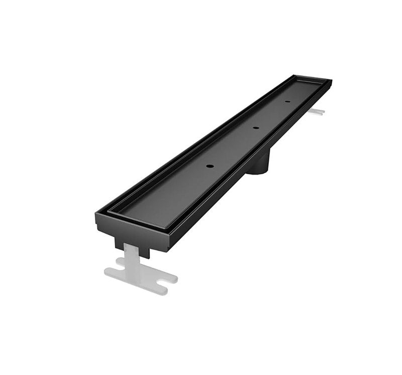 Quartz Linear Shower Drain Matte Black - Tile Insert 48
