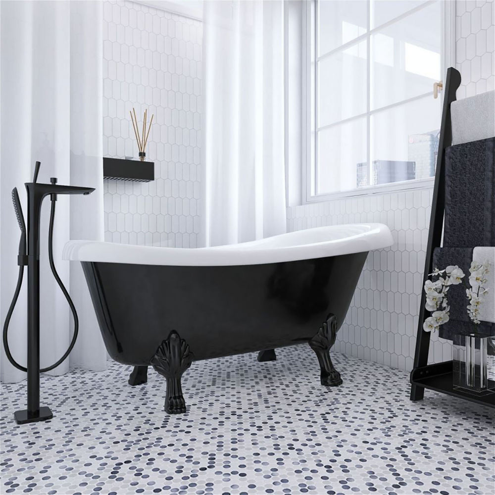 Mosaic Handmade Porcelain Penny Round - Mix Grey Glossy