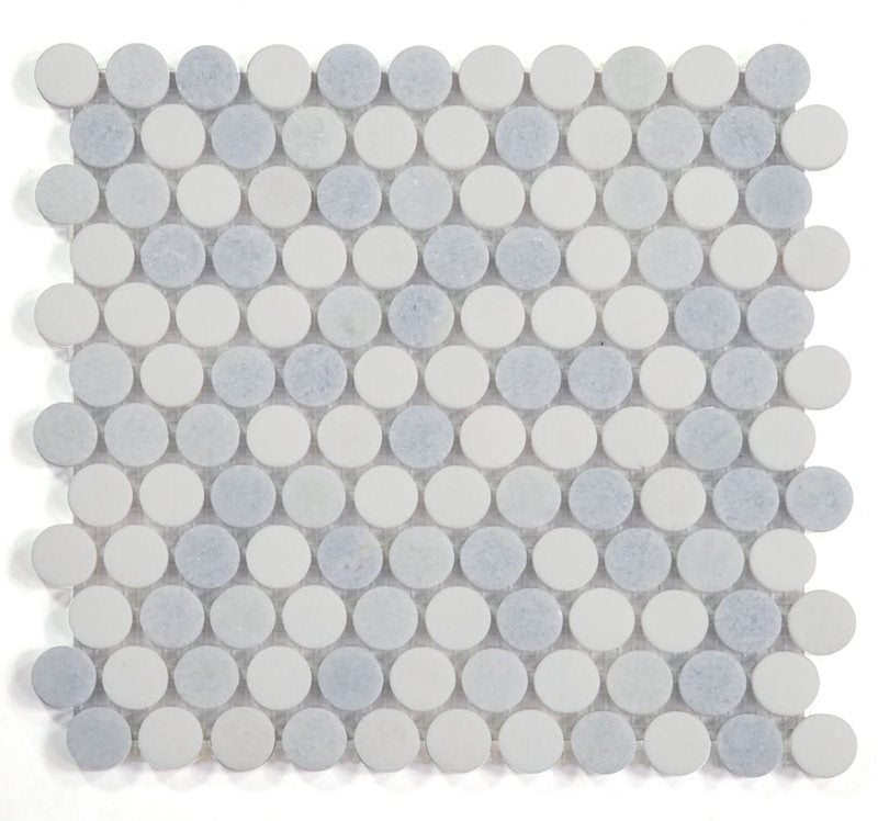 Mosaics Marble Penny Series - Blue White