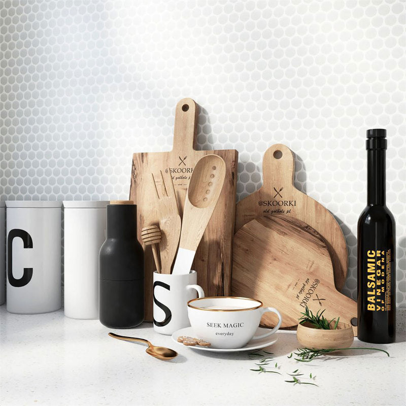 Mosaic Handmade Porcelain Penny Round - Natural Grey Glossy