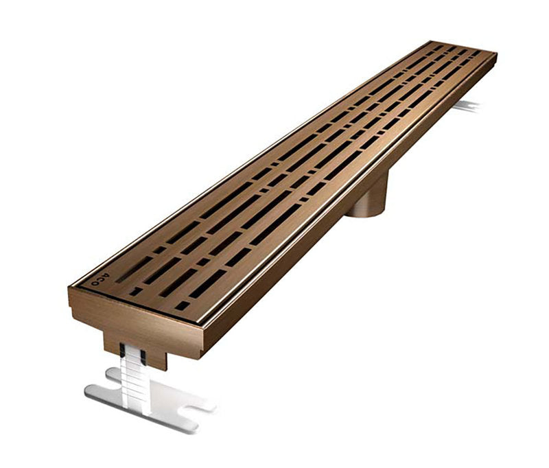 Quartz Linear Shower Drain Oil-Rubbed Bronze - Mix 55