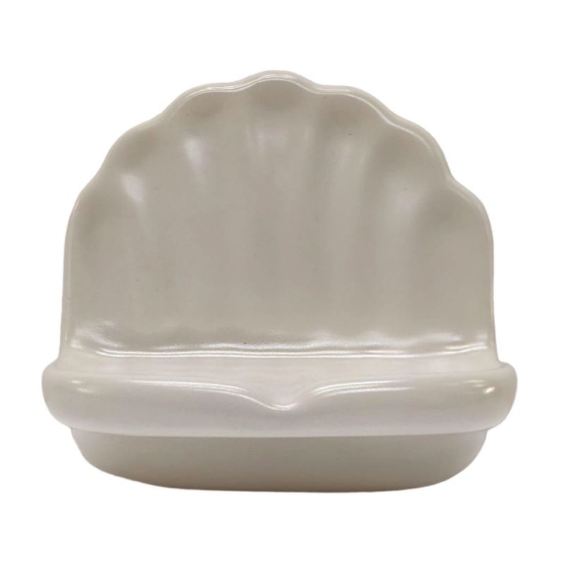 Ceramic Glaze Soap Dish Beige Almond Matte