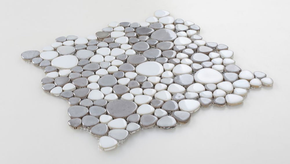 Mosaic Porcelain Tile Mancala Pebble Series - Evening Twilight