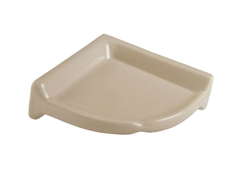 Porcelain Round Large Corner Shelf - Glossy Finish